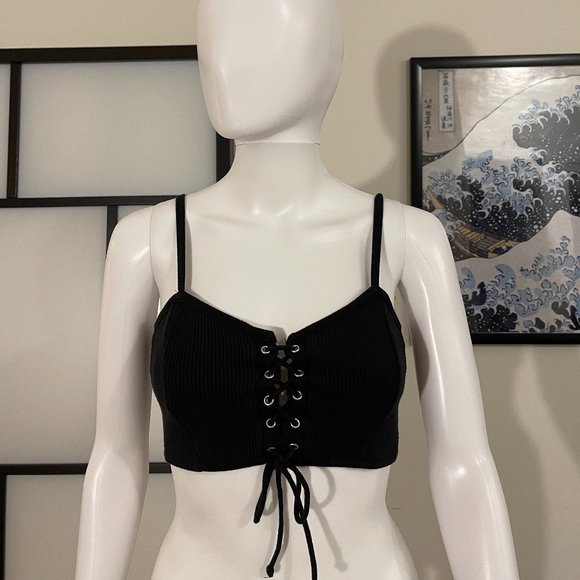 Zara black crop top - Picture 1 of 3